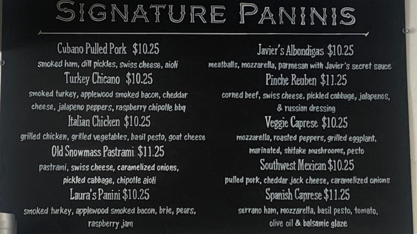 market panini menu
